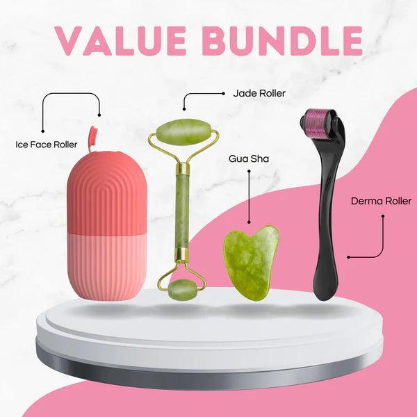 3 IN 1 Marble Jade Roller | Ice Roller Facial Massage | Derma Roller